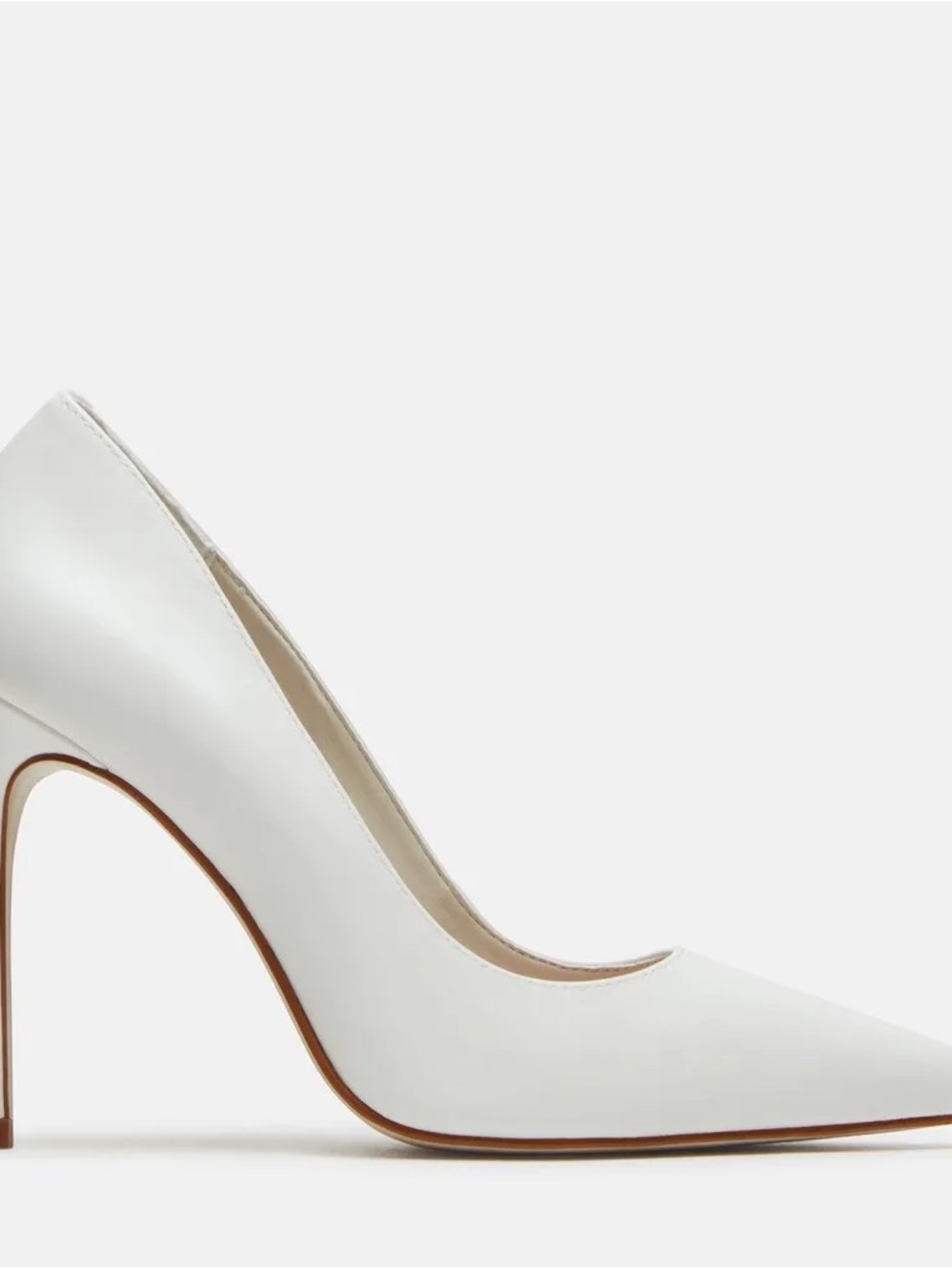 Steve Madden White Ivory Proto Pointed-Toe Stiletto Pump 7.5